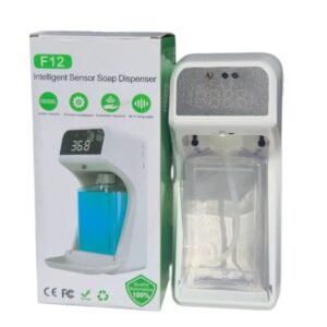 Dispensador Automático F12 con Termómetro Infrarrojo | 1000ml, Montaje en Pared o Trípode – Sensor Preciso y Rápido